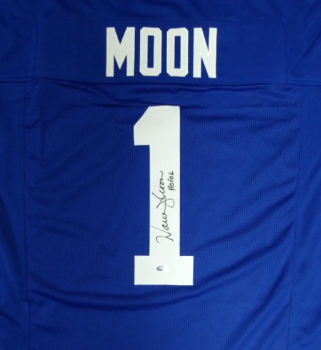 Seattle Seahawks Warren Moon Autographed Signed Blue Jersey "HOF 06" Mcs Holo #112487 