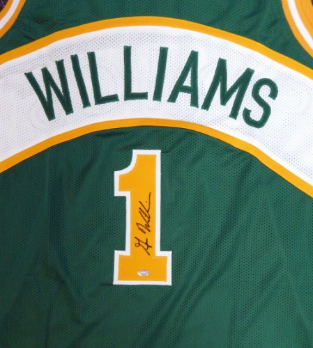 Seattle Sonics Gus Williams Autographed Signed Green Jersey Mcs Holo #106742 