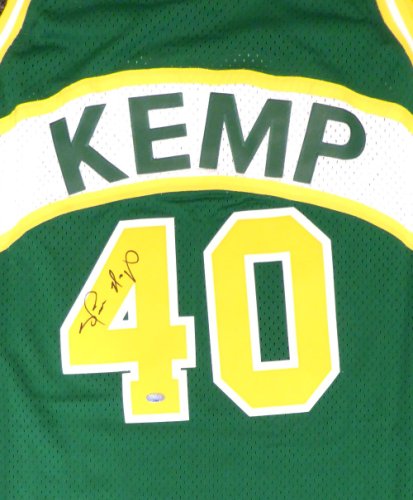 Seattle Sonics Shawn Kemp Autographed Signed Green Adidas Hardwood Classics Jersey Size Xl Mcs Holo #125204 