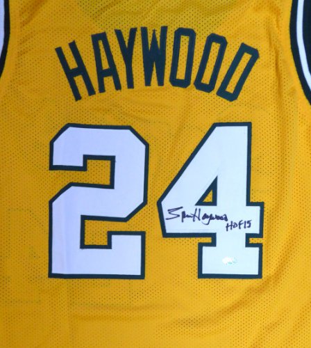Seattle Sonics Spencer Haywood Autographed Signed Gold Jersey "HOF 15" Mcs Holo #104222 