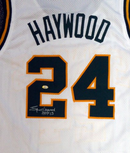 Seattle Sonics Spencer Haywood Autographed White Jersey "HOF 15" Mcs Holo #104225