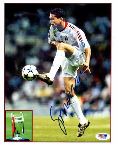 Sergio Claudio Dos Santos Autographed Signed 8X10 Photo A.C. Milan PSA/DNA 