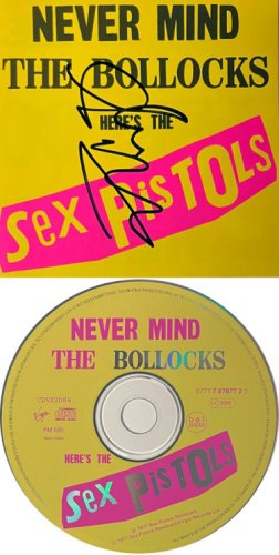 Sex Pistols Glen Matlock Autographed Signed 1990 Never Mind The Bollocks Booklet w/ CD & Case 
