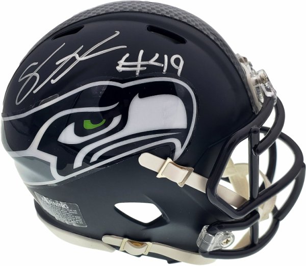Shaquem Griffin Autographed Signed Seattle Seahawks Mini Helmet In Silver Mcs Holo #134383 