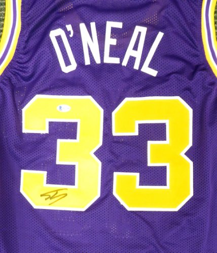 Shaquille O' Neal Signed Lakers Gold Mitchell&Ness HWC Swingman Jersey-BAW  Holo