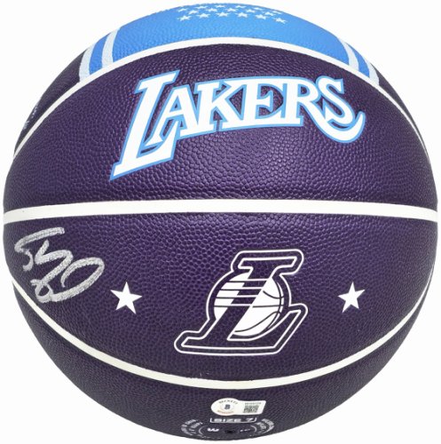 Shaquille O'neal Autographed Signed Purple City Edition Basketball Los Angeles Lakers Beckett Beckett Witness #222786 