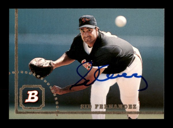 Sid Fernandez Autographed 1994 Bowman Card #571 New York Mets #195666