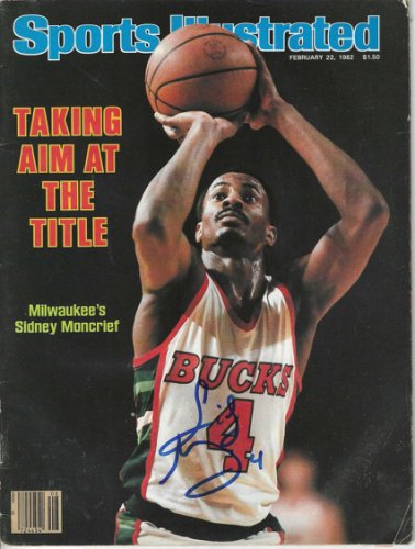Sidney Moncrief Autographed Signed Milwaukee Bucks Sports Illustrated Magazine 2/22/1982 - Autographs 