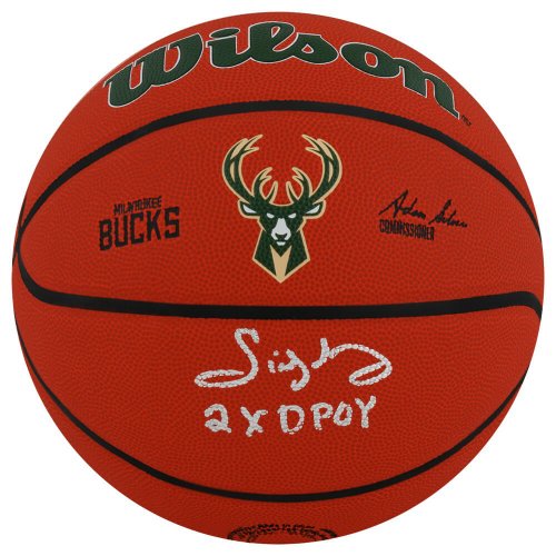 Sidney Moncrief Autographed Signed Wilson Milwaukee Bucks Logo NBA Basketball w/2x DPOY 