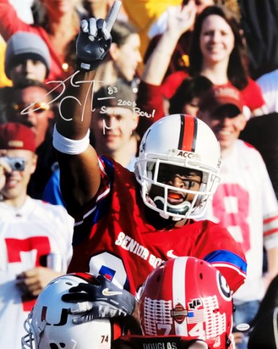 Sinorice Moss Autographed Signed 16X20 Photo Miami Hurricanes "2006 Senior Bowl MVP" Gtsm #209017 