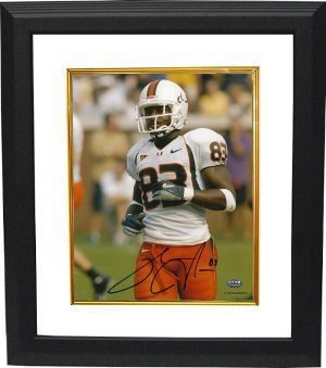 Sinorice Moss signed Miami Hurricanes 8x10 Photo Custom Framing - Moss Hologram