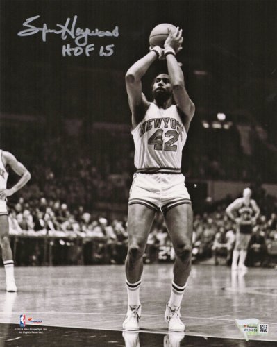 Spencer Haywood Autographed Signed New York Knicks B&W 8x10 Photo w/HOF'15 