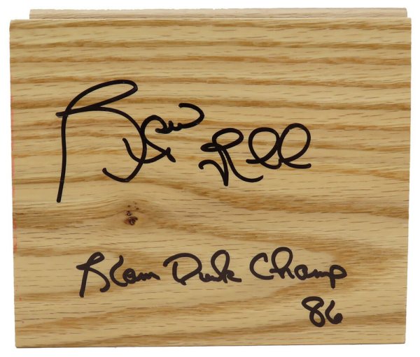 Spud Webb Autographed Signed 5x6 Floor Piece w/Slam Dunk Champ 86 