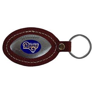 St. Louis Rams Leather Football Key Ring 