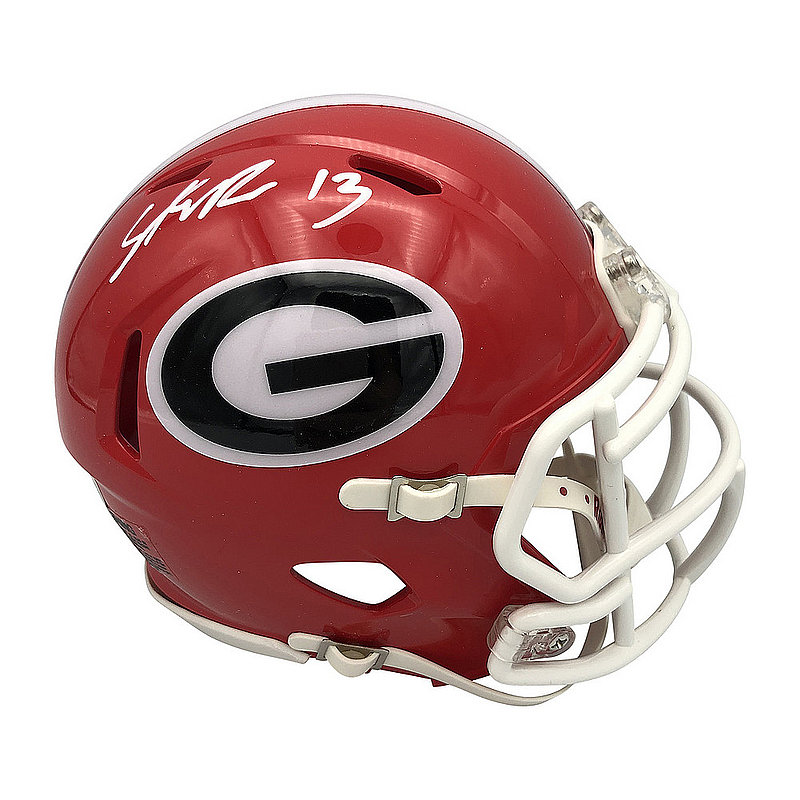 Stetson Bennett IV Autographed Signed Georgia Bulldogs Riddell Speed Mini Helmet - BAS QR 