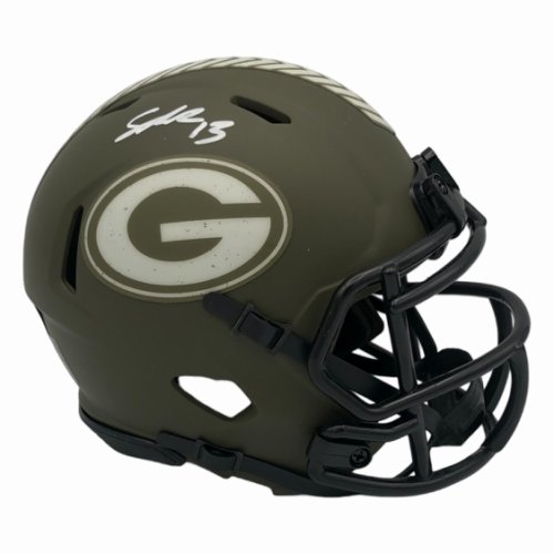 Stetson Bennett IV Autographed Signed Georgia Bulldogs Riddell Speed Salute To Service Mini Helmet - Beckett Authentic 