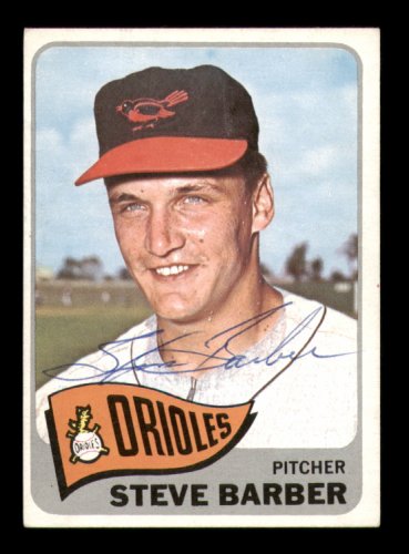 Steve Barber Autographed 1965 Topps Card #113 Baltimore Orioles #231093