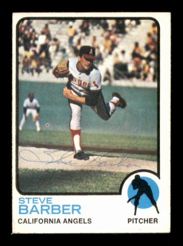 Steve Barber Autographed 1973 Topps Card #36 California Angels #188033