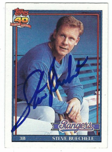 Steve Buechele Autographed Signed 1991 Topps Card - Autographs
