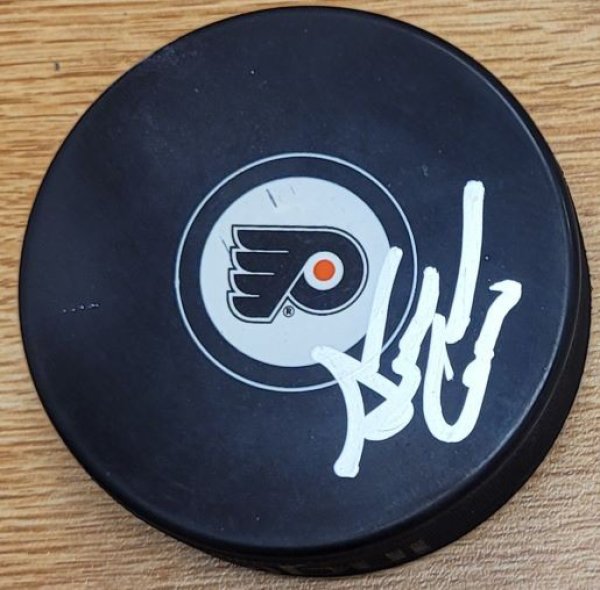 Steve Coates Autographed Signed Philadelphia Flyers Hockey Puck - Autographs