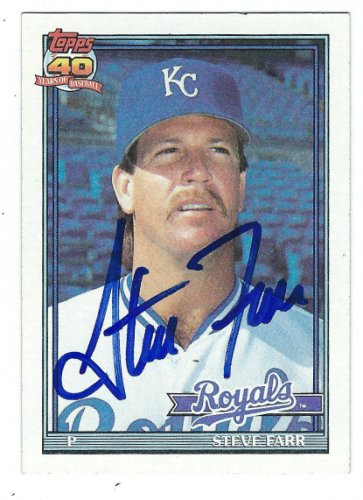 Steve Farr Autographed Signed 1991 Topps Card - Autographs