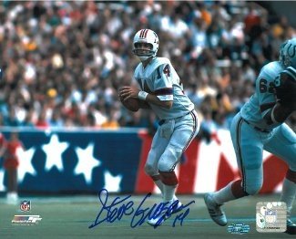 Steve Grogan signed New England Patriots 16X20 Photo (horizontal vs Colts)