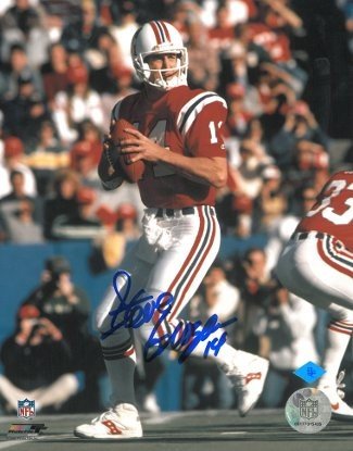 Steve Grogan signed New England Patriots NFL 16X20 Photo #14 - Sports Images Hologram