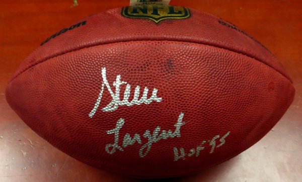 Steve Largent Autographed Signed NFL Leather Football Seattle Seahawks "HOF 95" Mcs Holo #112481 