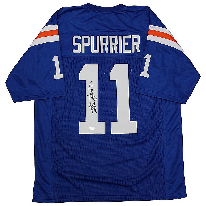 Steve Spurrier Autographed Signed #11 Florida Gators Blue Jersey - Beckett Authentic 