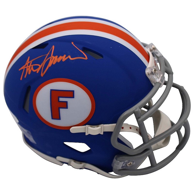 Steve Spurrier Autographed Signed Florida Gators Riddell Speed Blue T/B Logo Speed M/H - Beckett