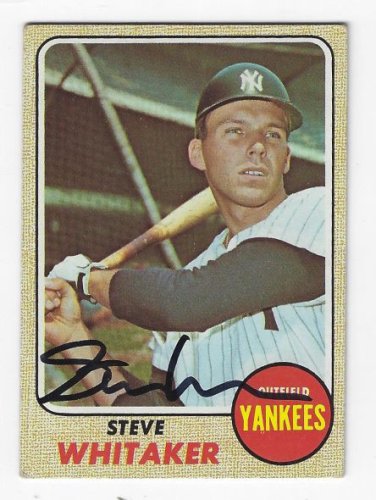 Steve Whitaker Autographed Signed New York Yankees 1968 Topps Card - Autographs