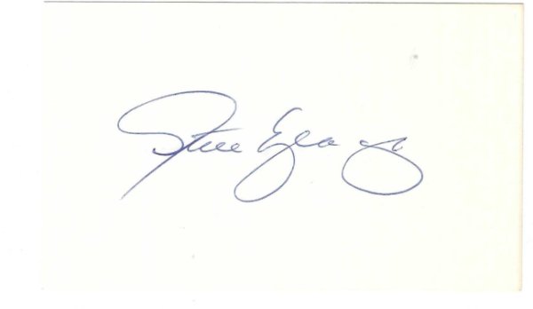 Steve Yeager Autographed Signed 3X5 Index Card - Autographs