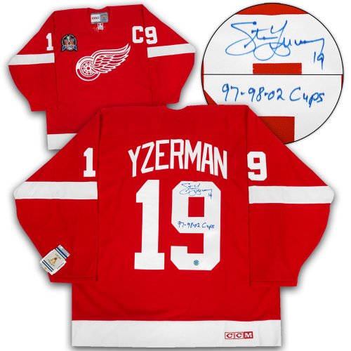 Steve Yzerman Detroit Red Wings Autographed Red Adidas Authentic Jersey