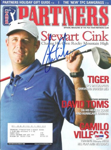 Stewart Cink Autographed Signed 2006 Pga Partners Magazine PSA/DNA 