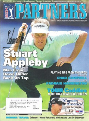 Stuart Appleby Autographed Signed 2006 Pga Partners Magazine PSA/DNA 