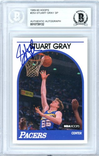 Stuart Gray Autographed Signed 1989-90 Hoops Card #253 Indiana Pacers Beckett Beckett 