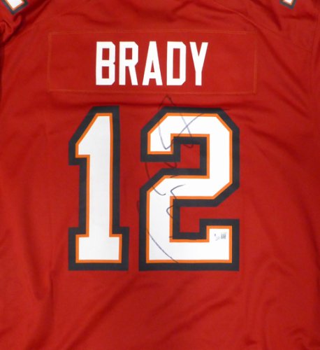 Tampa Bay Buccaneers Tom Brady Autographed Signed Red Nike Sb Patch Jersey Beckett Beckett Qr #Ac41040 