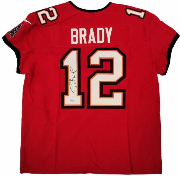 Tampa Bay Buccaneers Tom Brady Autographed Signed Red Nike Vapor Elite Jersey Size 52 Fanatics Holo #B062630 