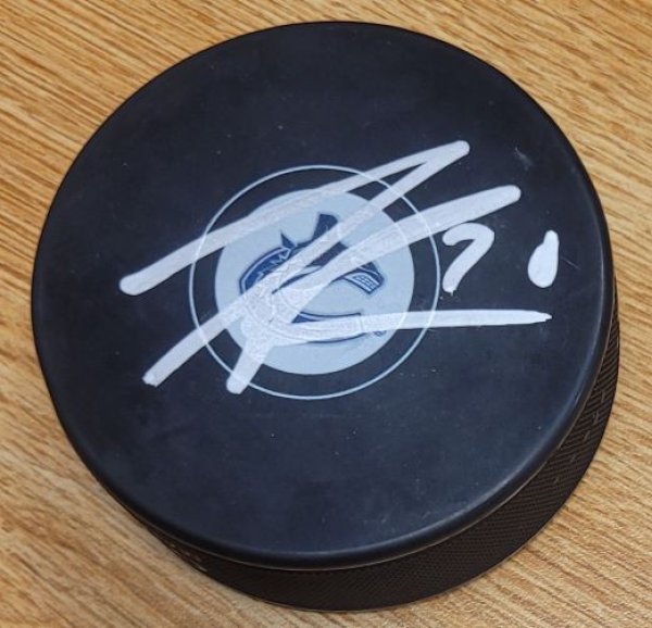 Tanner Pearson Autographed Signed Vancouver Canucks Hockey Puck - Autographs