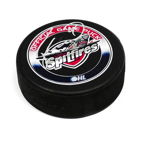 Taylor Hall Windsor Spitfires Autographed Signed Hockey Puck