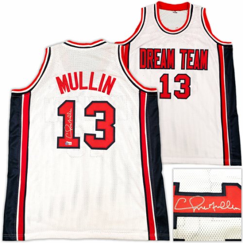 Team Usa Chris Mullin Autographed Signed White Jersey Beckett Beckett Witness #232595 