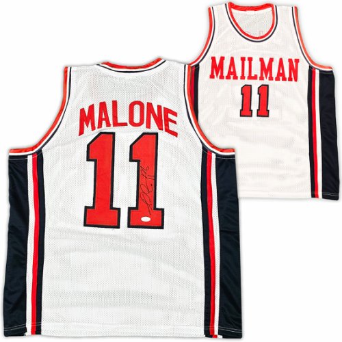 Team Usa Karl Malone Autographed Signed White Jersey JSA 