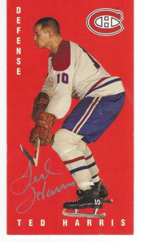 Ted Harris Autographed Signed 1994 Parkhurst Montreal Canadiens Tall Boy Card - Autographs
