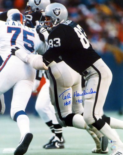 Ted Hendricks Autographed Signed 16X20 Photo Oakland Raiders "HOF 90" Beckett Beckett 