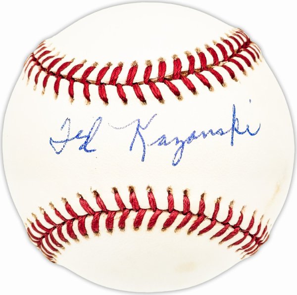 Ted Kazanski Autographed Signed Official Nl Baseball Philadelphia Phillies Beckett Beckett Qr #Bm25277 