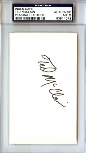 Ted Mcclain Autographed 3X5 Index Card Carolina Cougars PSA/DNA