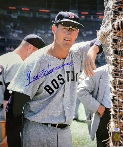 Ted Williams Boston Red Sox Autographed White Coopersto