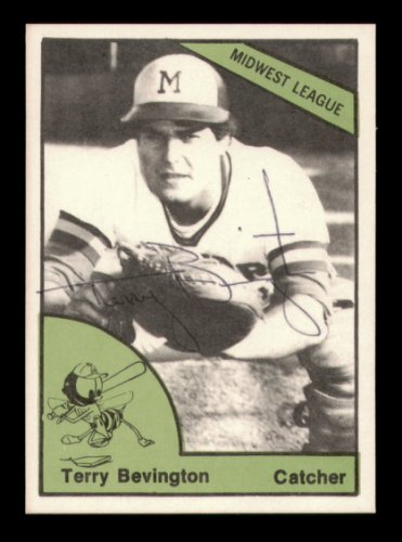 Terry Bevington Autographed 1978 Tcma Rookie Card #166 Burlington Bees #231722