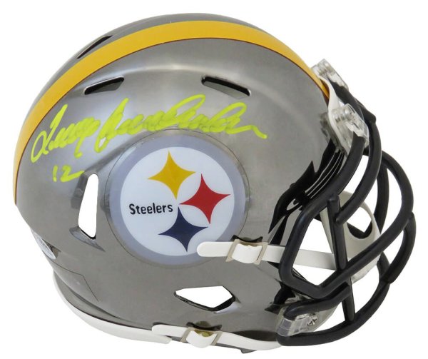 Terry Bradshaw Autographed Signed Pittsburgh Steelers Chrome Riddell Speed Mini Helmet (Beckett) 