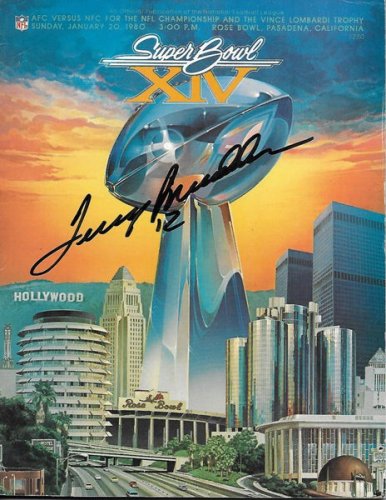 Terry Bradshaw Autographed Signed Super Bowl Xiv Program JSA Witnessed 